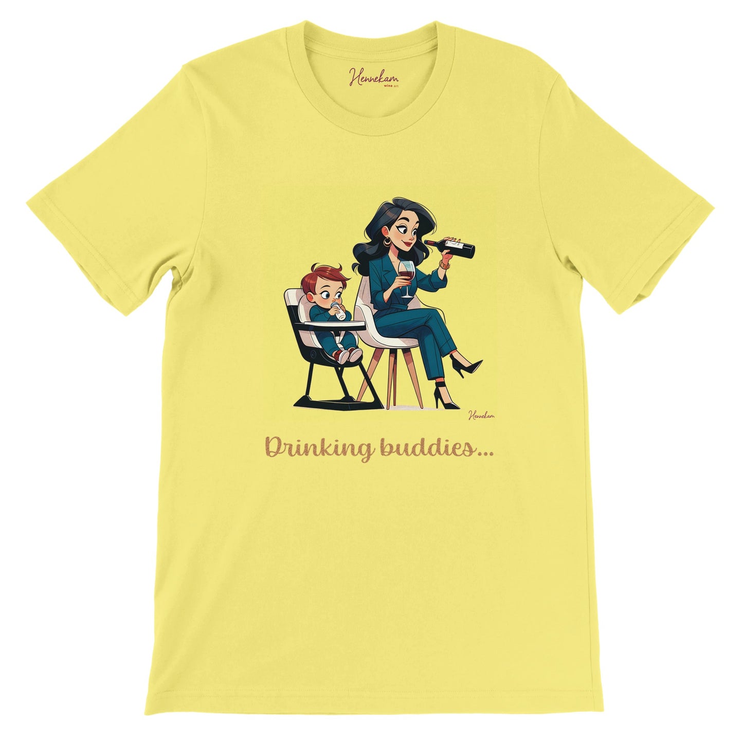 "Drinking Buddies" Crewneck T-shirt - Mum (with son)