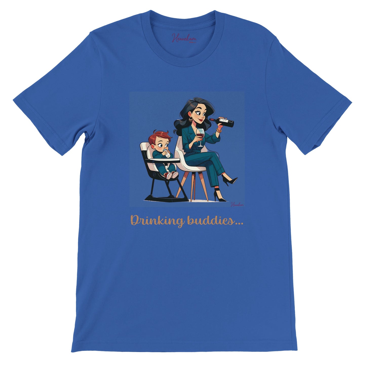 "Drinking Buddies" Crewneck T-shirt - Mum (with son)